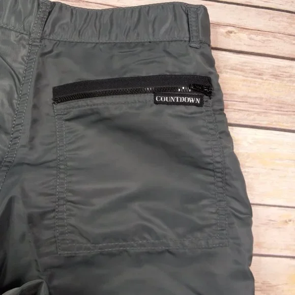 Vintage Bugle Boy 29M Countdown Parachute Pants Gray With Black Zippers - Picture 10 of 12